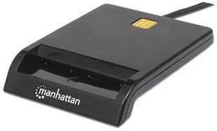Manhattan Czytnik kart Smart USB zewnętrzny stykowy (102049) - Czytniki kart pamięci - miniaturka - grafika 1