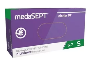 #COVID Rękawiczki jednorazowe nitrylowe 200 szt. rozmiar S NITRILE MEDASEPT PF S 200 - Rękawiczki jednorazowe - miniaturka - grafika 1