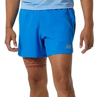 Spodnie sportowe męskie - Spodenki New Balance MS21268SBU - niebieskie - miniaturka - grafika 1