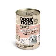 Mokra karma dla psów - Korzystny pakiet Dogs'n Tiger smakowite menu, 12 x 400 g - Drób z ryżem naturalnym, marchewką i cukinią (dla szczeniąt) - miniaturka - grafika 1