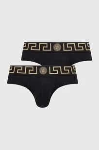 Versace slipy 2-pack męskie kolor czarny AU10180 1A10011 - Majtki damskie - miniaturka - grafika 1
