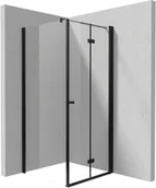 Kabiny prysznicowe - Kabina prysznicowa Deante Kerria Plus 80x80 kwadratowa nero transparentne uniwersalna KKNNX08S08 - miniaturka - grafika 1
