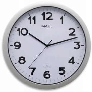 Maul Maul zegar radiowy, tworzywo sztuczne, srebrny,  40 cm 9053595 - Zegary - miniaturka - grafika 1