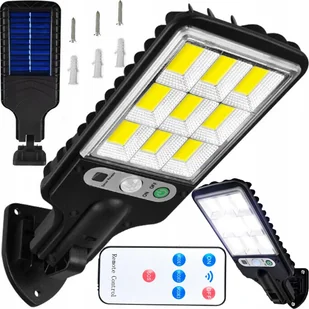 Lampa Solarna Uliczna Czujnik Ruchu Pilot Latarnia + Pilot Kxk-010-60 - Lampy ogrodowe - miniaturka - grafika 1