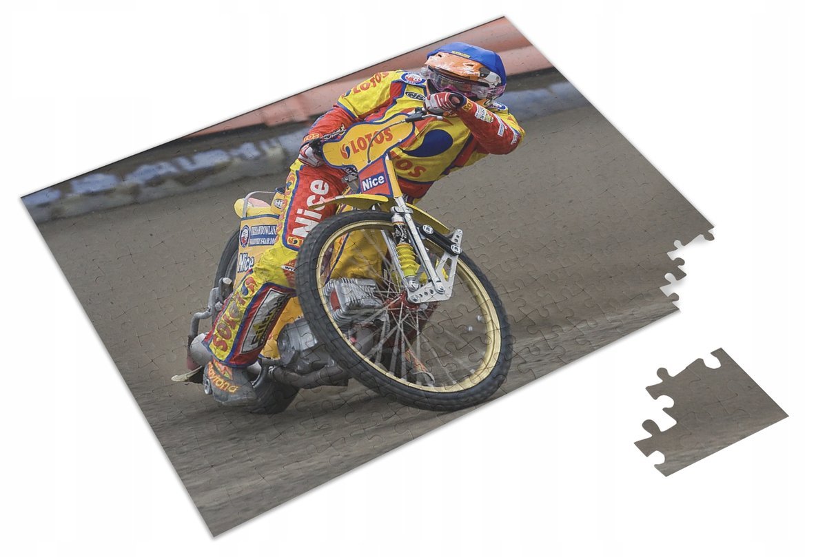 PUZZLE Żużel Speedway IMIĘ + pudełko A4 120 el.
