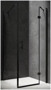 Omnires MANHATTAN kabina prysznicowa kwadratowa z drzwiami uchylnymi, 90 x 90 cm MH9090BLTR MH9090BLTR - Kabiny prysznicowe - miniaturka - grafika 1