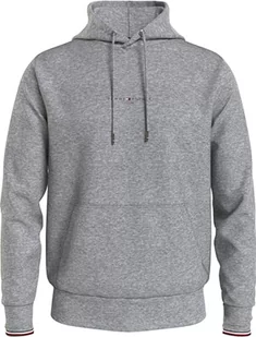 Tommy Hilfiger Męska bluza z kapturem z logo Tommy, jasnoszary wrzos, XL - Bluzy męskie - miniaturka - grafika 1