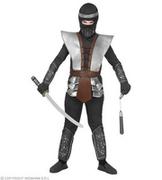 Stroje karnawałowe - WIDMANN Widmann 07078 kostium dziecięcy Master Ninja, chłopcy, czarny, srebrny - miniaturka - grafika 1