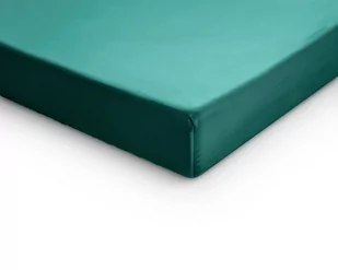 180X200 Luksusowe Prześcieradło Z Bawełny Satynowej Na Materac Nawierzchniowy Ciemna Zieleń - Prześcieradła - miniaturka - grafika 1