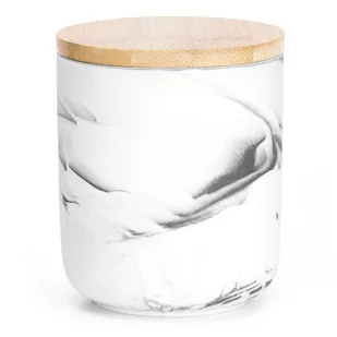 Ameliahome Pojemnik Organizer Ceramiczny Z Pokrywką Apalla 8,5X9,4 Szary - Pudła i pojemniki do przechowywania - miniaturka - grafika 1