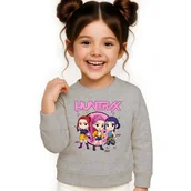 Bluzy dla dziewczynek - BLUZA DZIECIĘCA KPOP DEMON HUNTERS HUNTRIX 146-152 BAWEŁNIANA JAKOŚĆ - miniaturka - grafika 1