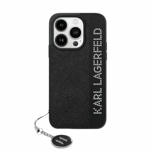 Karl Lagerfeld KLHCP15SPSAKDGCK iPhone 15 / 14 / 13 6.1" czarny/black hardcase Saffiano Rhinestones & Charm - Etui i futerały do telefonów - miniaturka - grafika 1