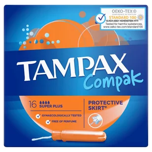 Tampax Compak Super Plus Tampony z aplikatorem, 16 szt. - Tampony - miniaturka - grafika 1