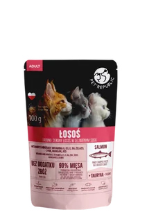PetRepublic drobno siekane kawałki w delikatnym sosie łosoś 24x100g dla kota - Mokra karma dla kotów - miniaturka - grafika 1