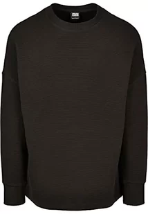 Urban Classics Bluza męska Cut On Sleeves Interlock Crew, czarny (Black 00007), XL - Bluzy męskie - miniaturka - grafika 1