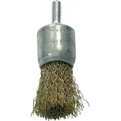 Akcesoria do elektronarzędzi - Szczotka Pędzelkowa druciana stalowa mosiądz fi 24 mm trzpień 6 mm Proline - miniaturka - grafika 1