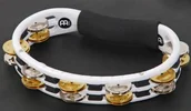 Instrumenty perkusyjne - Meinl Percussion meinl Percussion tmt1 m-WH Recording Combo Tambourine (plastik) z mosiądzu i stali zacisków (2-rzędowy ABS), biały TMT1M-WH - miniaturka - grafika 1