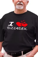 Dzień Babci i Dzień Dziadka - Koszulka z nadrukiem dla Dziadka " I love Dziadek " - miniaturka - grafika 1