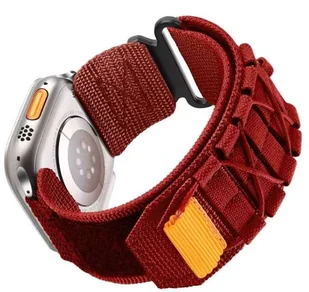 opaska pasek bransoleta NYLON LINE APPLE Watch 1/2/3/4/5/6/7/8/9/10/Ultra 1/2/SE 42/44/45/46/49mm czerwony - Akcesoria do smartwatchy - miniaturka - grafika 1