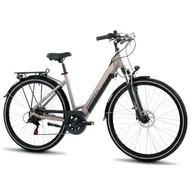 Rowery elektryczne - Rower elektryczny PROECO Wave AN 1.0 M17 28 cali Szampański - miniaturka - grafika 1