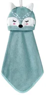 Okrycia kąpielowe dla dzieci - Ręcznik ręczniczek dla dzieci zwierzątka lis lisek niebieski - miniaturka - grafika 1