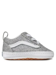 Vans Tenisówki In Old Skool Crib VN0A3U8KX1K1 Srebrny - Buty dla dziewczynek - miniaturka - grafika 1