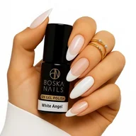 Lakiery hybrydowe - Boska Nails 301 White Angel Biały Biel Lakier Hybrydowy Uv/led 6 ml - miniaturka - grafika 1