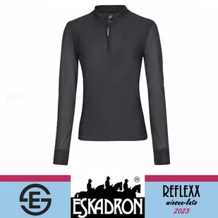 Eskadron Bluzka damska LONGSLEEVE HALF-ZIP REFLEXX SS 23 - deepgrey - Koszulki jeździeckie - miniaturka - grafika 1