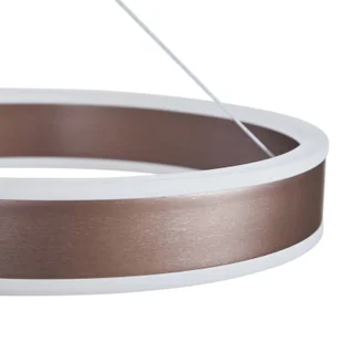 Lucande Lampa wisząca LED Kolo, 2-punktowa, brązowa, żelazo, ściemniana - Lampy sufitowe - miniaturka - grafika 3