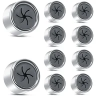 Wieszaki łazienkowe - Praktyczny srebrny wieszak na ręczniki 4*4*2,2 cm 10 okrągłych spiralnych otworów wieszak na ręczniki kuchenne bez perforacji bez wiercenia - miniaturka - grafika 1