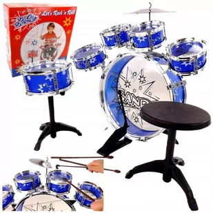 Perkusja Dla Dzieci 6 Bębnów Talerz Krzesło 28807N - Instrumenty muzyczne dla dzieci - miniaturka - grafika 1
