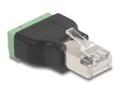Adaptery i przejściówki - DeLOCK 66603 zmieniacz płci / kabli RJ45 4 pin terminal block Czarny, Zielony - miniaturka - grafika 1