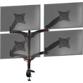 Uchwyty do monitorów - Duronic DM554 Uchwyt czterech monitorów 4 ekrany  |VESA 75 lub VESA 100 | wieszak | ramię do monitorów | aluminium | maks 5 kg |  4 monitory | stoja.. - miniaturka - grafika 1