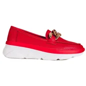 Półbuty damskie - Czerwone półbuty damskie Vinceza - miniaturka - grafika 1