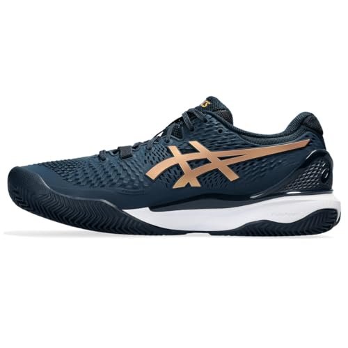 ASICS Gel-Resolution 9 Clay, Męskie trampki, French Blue Pure Gold, 42 EU