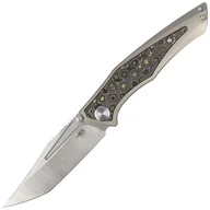 Noże - Nóż składany Bestech Togatta Light Bronze Titanium/Damascus Copper Carbon Fiber, Satin/Flat Satin M390 by Koens Craft (BT2102G) - miniaturka - grafika 1