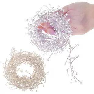 SPRINGOS Lampki choinkowe SPRINGOS Lampki choinkowe 100 LED sopelki na baterie białe zimne UNIWERSALNY 28408-uniw - Oświetlenie świąteczne - miniaturka - grafika 1