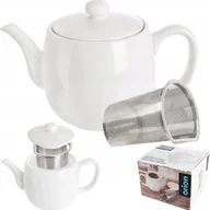 Dzbanki i imbryki - Orion Dzbanek z zaparzaczem do herbaty porcelanowy biały MONA 700 ml - miniaturka - grafika 1