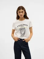Koszulki i topy damskie - Vero Moda Koszulka w kolorze białym - miniaturka - grafika 1