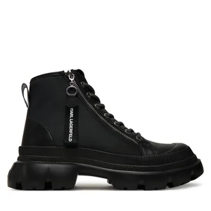 Trapery KARL LAGERFELD KL43543 Czarny - Botki damskie - miniaturka - grafika 1