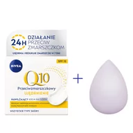 Kremy do twarzy - Nivea, Q10 Power, Krem Do Twarzy Z Filtrem Na Dzień + Gąbeczka - miniaturka - grafika 1