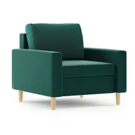 Fotele - Nowoczesny fotel do salonu, Bellis, 76x93x70 cm, butelkowa zieleń - miniaturka - grafika 1