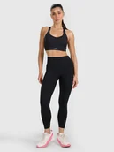 Legginsy - 4F Legginsy treningowe szybkoschnące damskie - czarne S - miniaturka - grafika 1