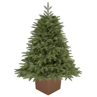 Choinki - CHOINKA SZTUCZNA JODŁA SZLACHETNA PE PREMIUM W KWADRATOWEJ DONICY 160 CM X-CHOINKA - miniaturka - grafika 1