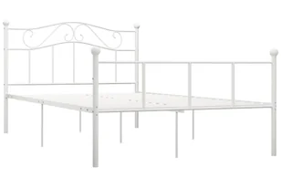 Białe minimalistyczne łóżko z metalu 140x200 cm - Okla - Elior - Łóżka - miniaturka - grafika 1