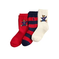 Skarpetki dla dzieci - Zestaw 3 par wysokich skarpet dziecięcych Polo Ralph Lauren 446P03263001 Kolorowy - miniaturka - grafika 1