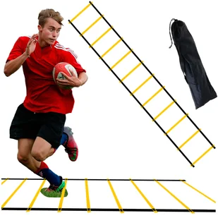 Drabinka Gimnastyczna Treningowa Do Ćwiczeń Żółta - Wyposażenie sportowe i gimnastyczne - miniaturka - grafika 1