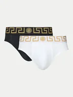 Majtki męskie - Versace Komplet 2 par slipów AU10180 1A10011 Czarny - miniaturka - grafika 1