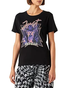 Just Cavalli T-shirt damski, czarny, rozmiar S (DE) - Koszulki i topy damskie - miniaturka - grafika 1