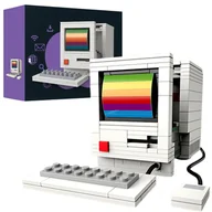 Klocki - KLOCKI KONSTRUKCYJNE RETRO KOMPUTER DESKTOP KLAWIATURA MYSZKA 3D 274 EL - miniaturka - grafika 1